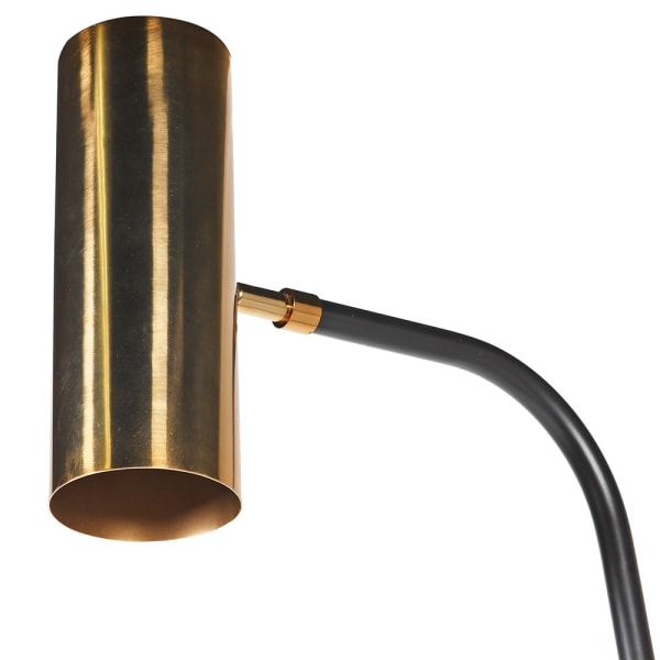 Literary Brass Floor Lamp with Side Table