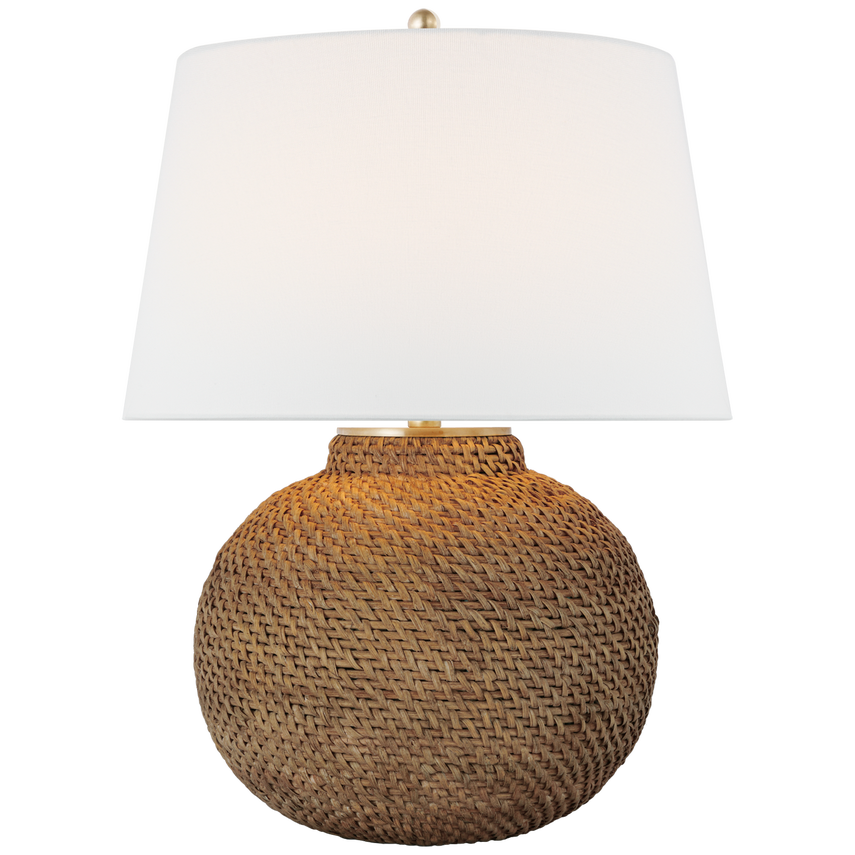 Avedon Table Lamp- Natural & Plaster White Rattan Finishes