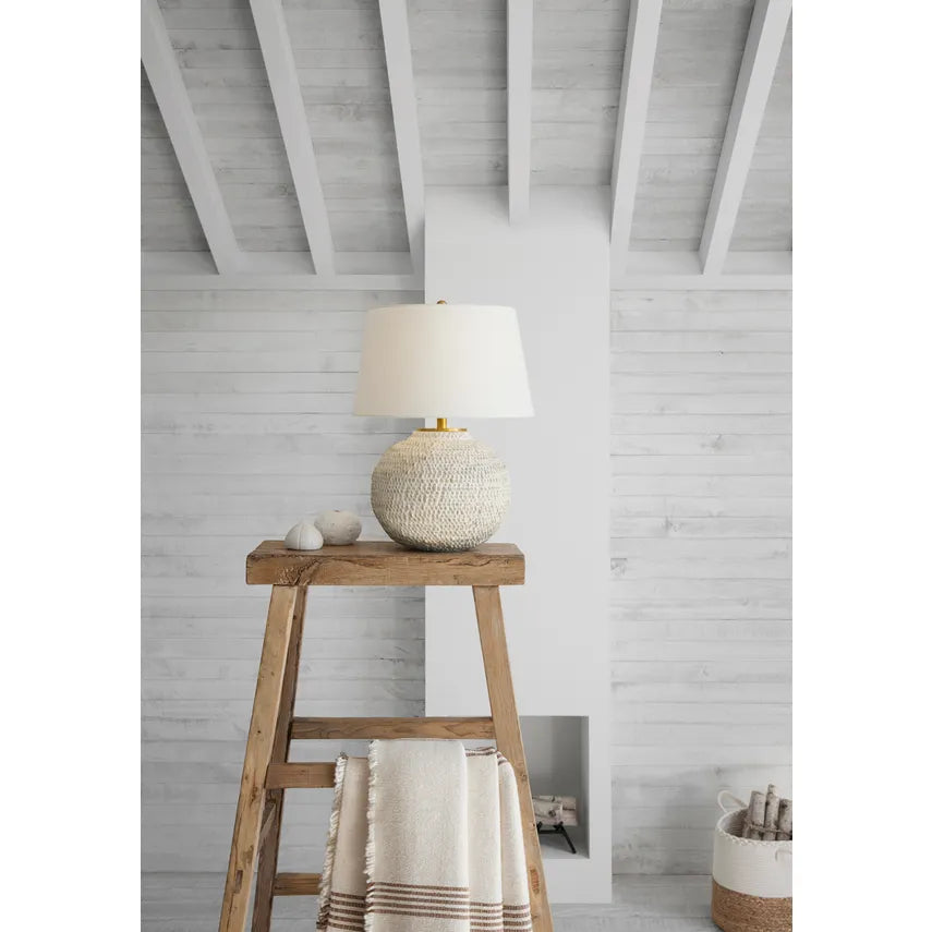 Avedon Table Lamp- Natural & Plaster White Rattan Finishes