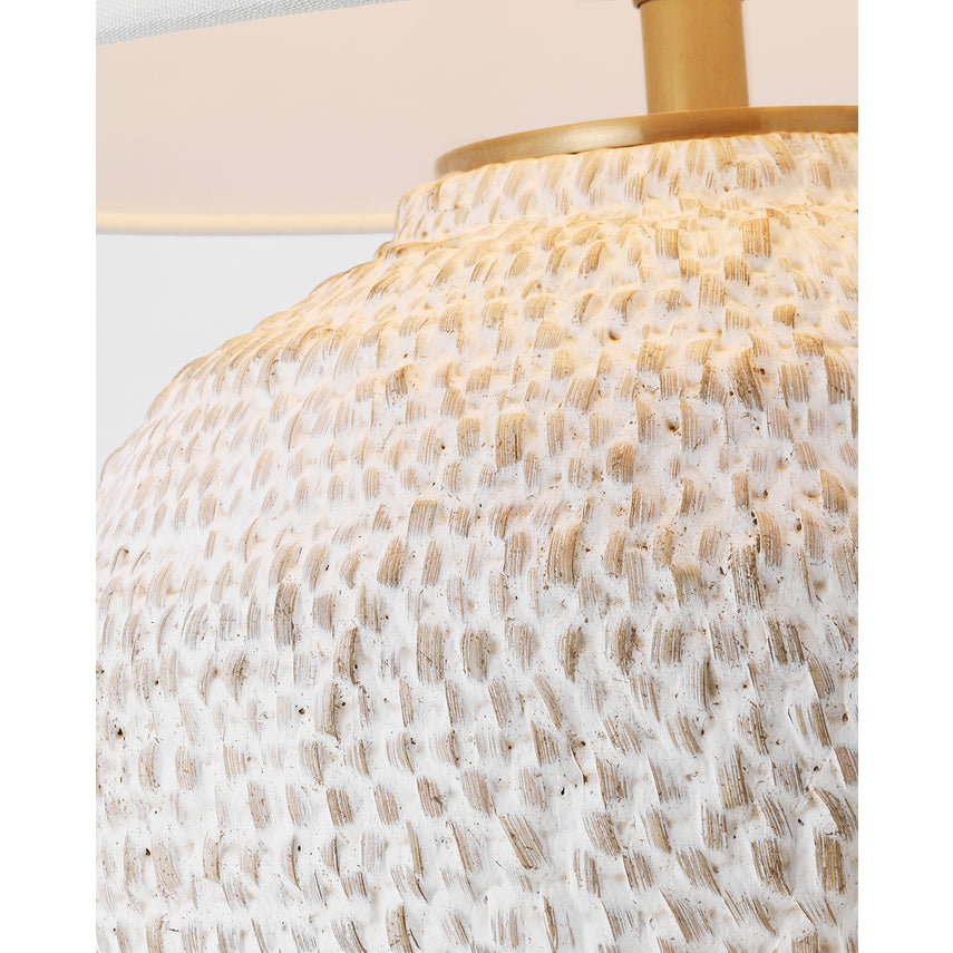 Avedon Table Lamp- Natural & Plaster White Rattan Finishes