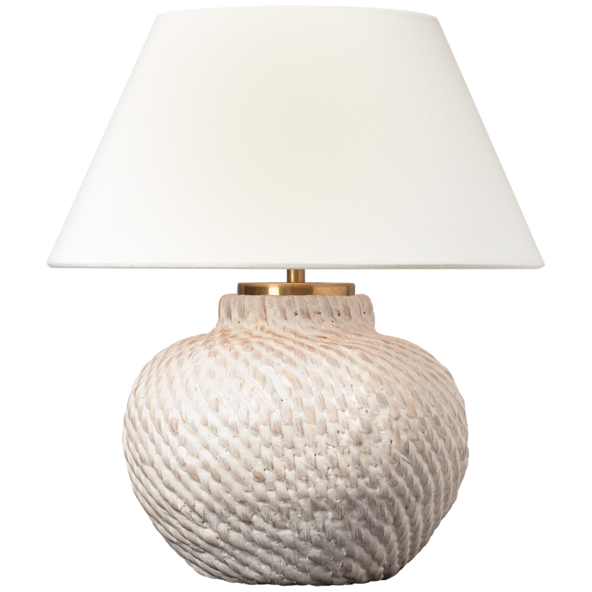 Avedon Table Lamp- Natural & Plaster White Rattan Finishes