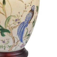 Mimosa Table Lamp Floral/Bird Print With Shade E27