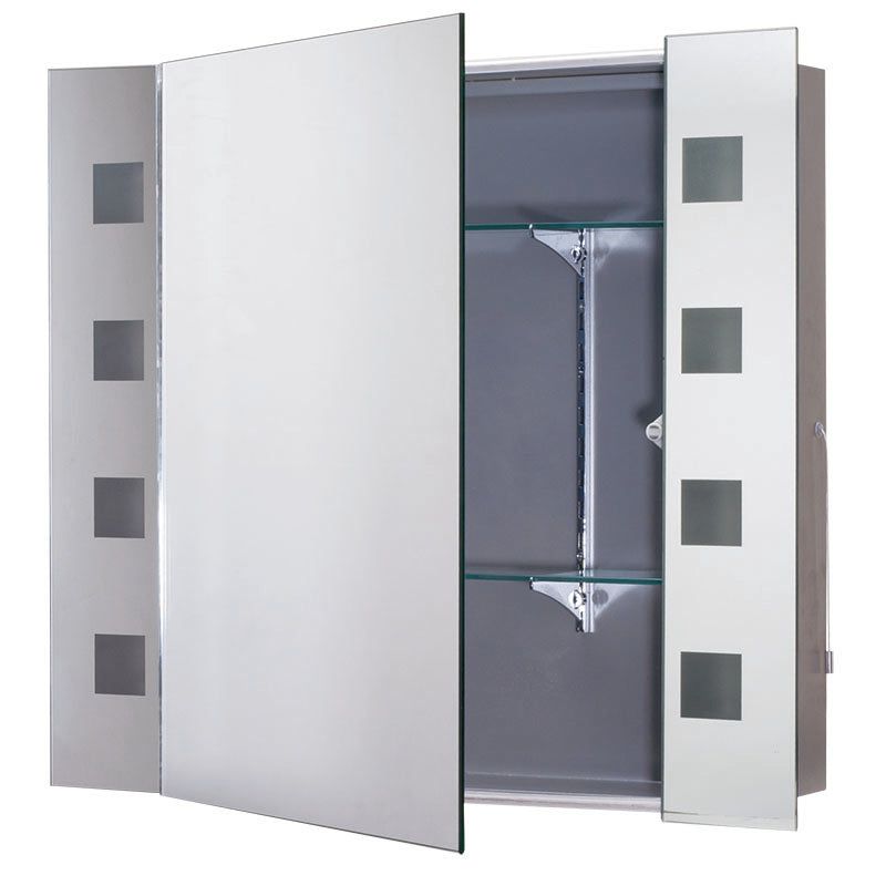 MIR7400 | MIRROR CABINET WITH LIGHTS & SHAVER SOCKETT | IP44 RATED - Cusack Lighting