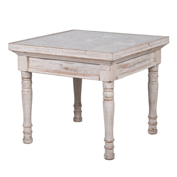 Bombay Antique White Side Table