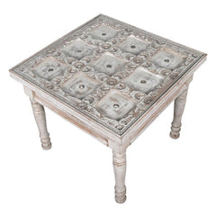 Bombay Antique White Side Table