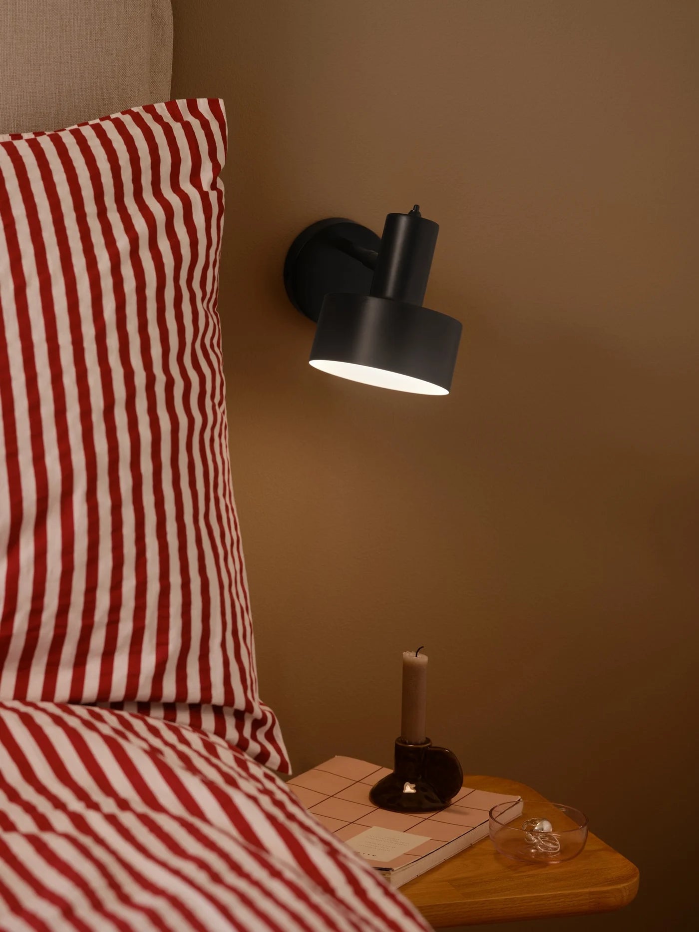 Matis Wall Light- Black/ White Finish