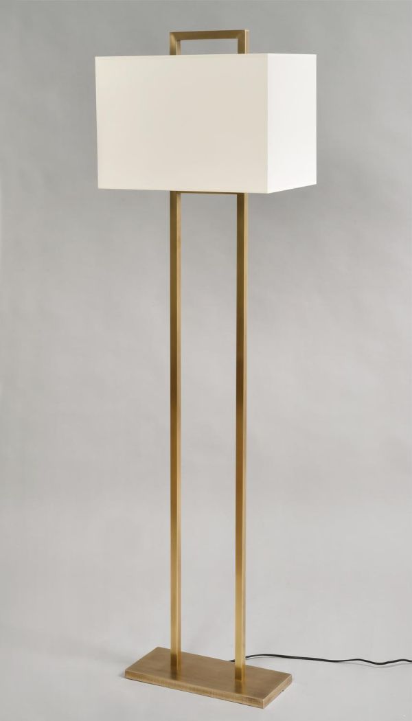 Ember Classic Floor Lamp Nickel & Antique Brass Finish