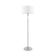 Alicante Floor lamp E27 - Nickel & White Finish