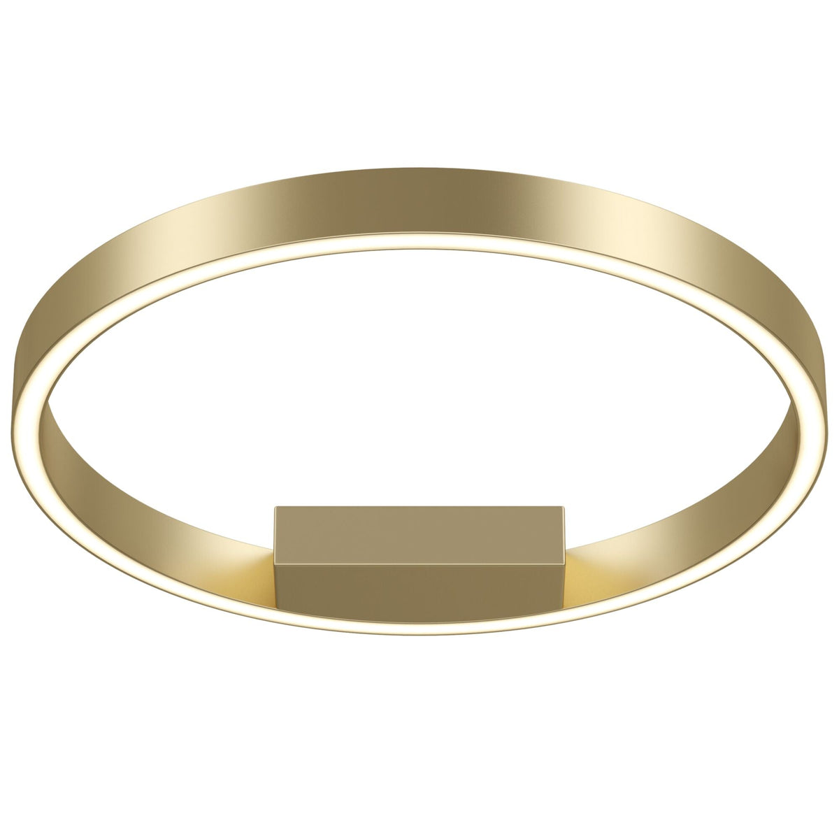 Rim LED Flush Ceiling Light - Brass/Black Finish