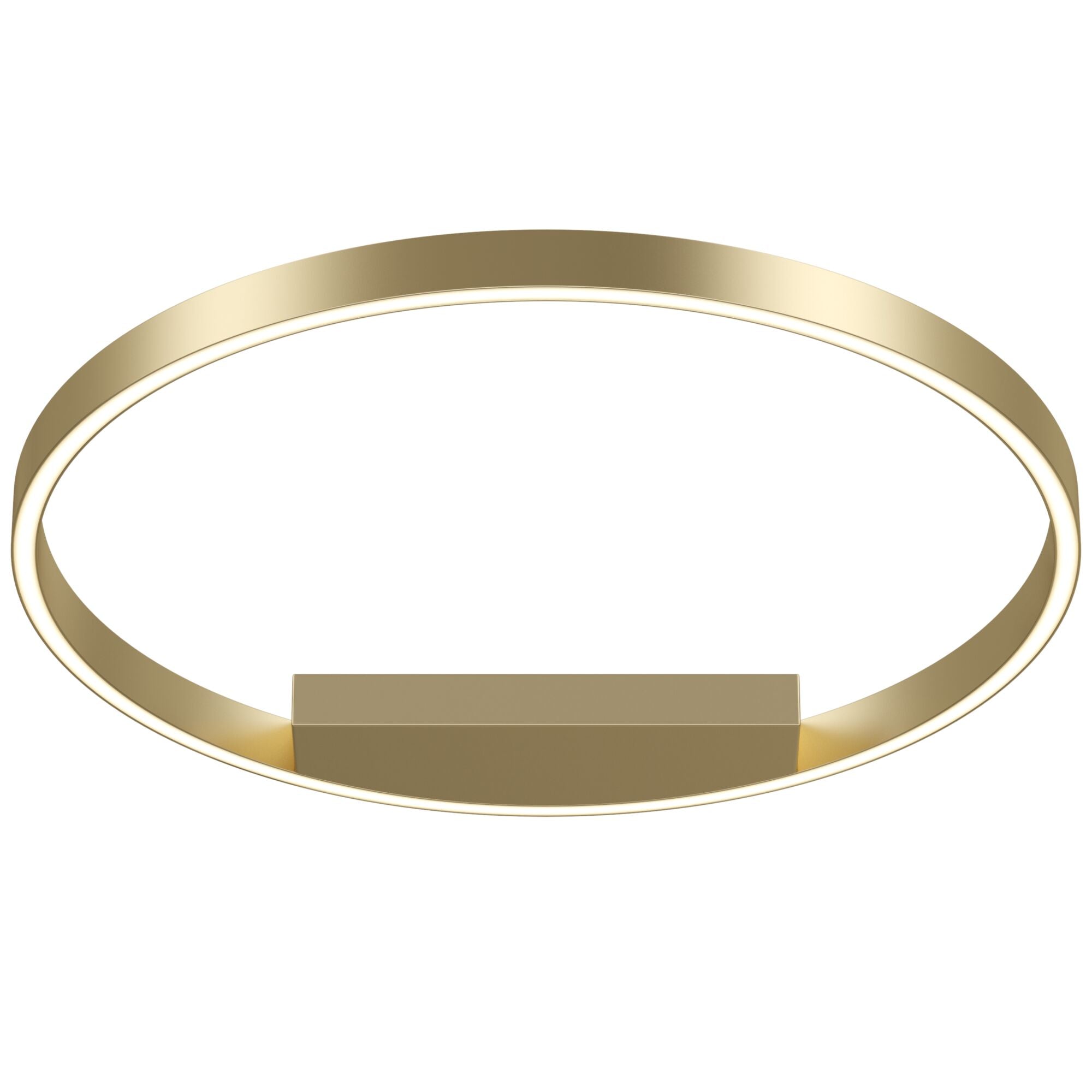 Rim LED Flush Ceiling Light - Brass/Black Finish