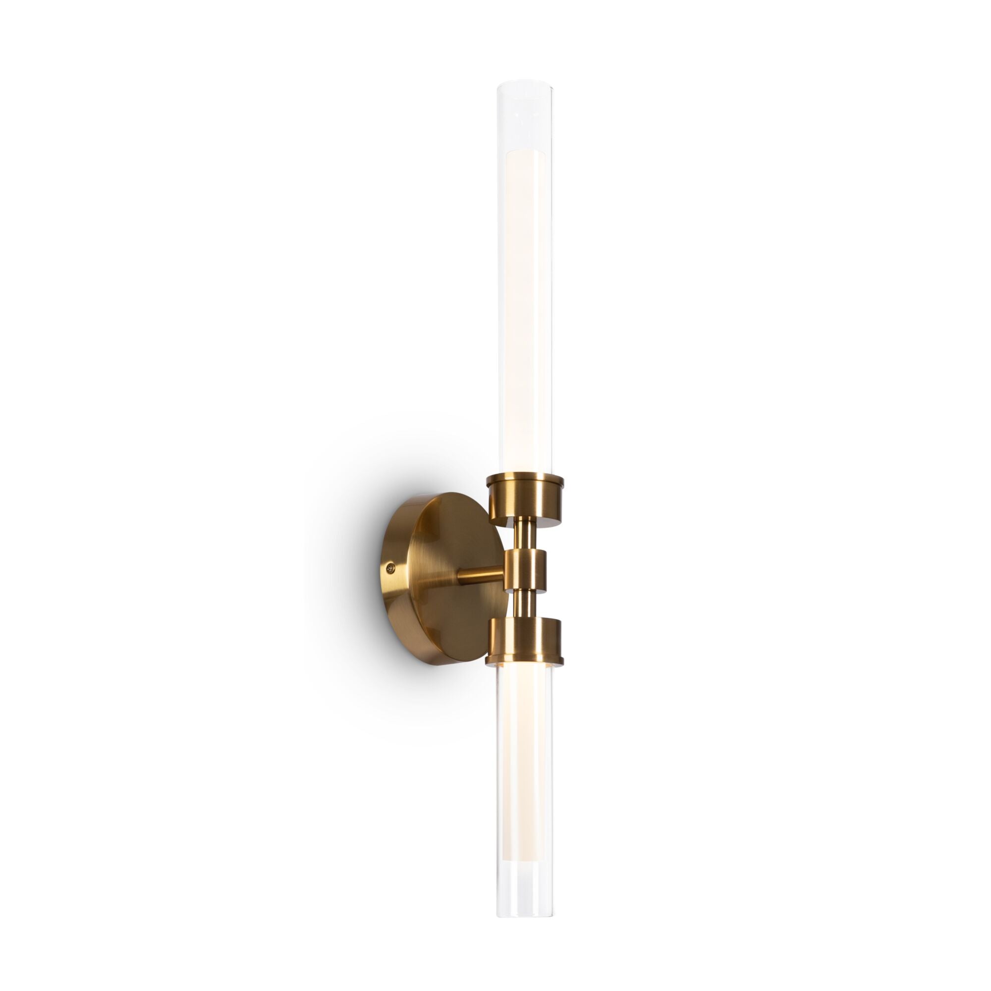 Stelo Indoor LED Wall Light - Brass/Black Finish
