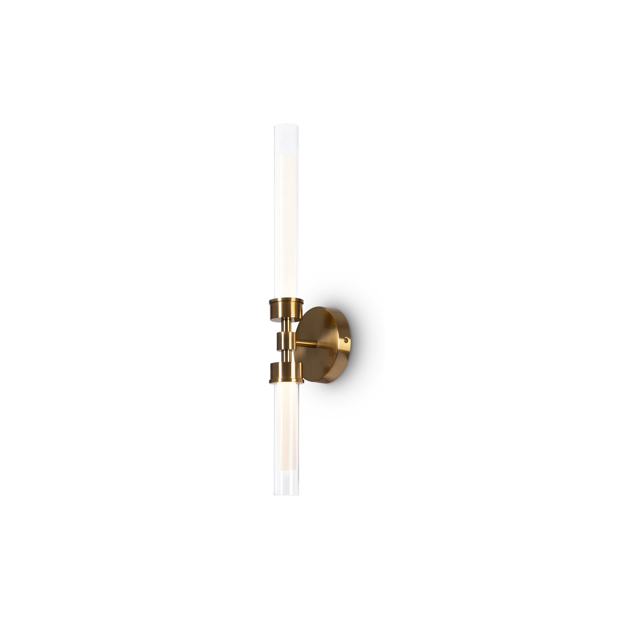 Stelo Indoor LED Wall Light - Brass/Black Finish