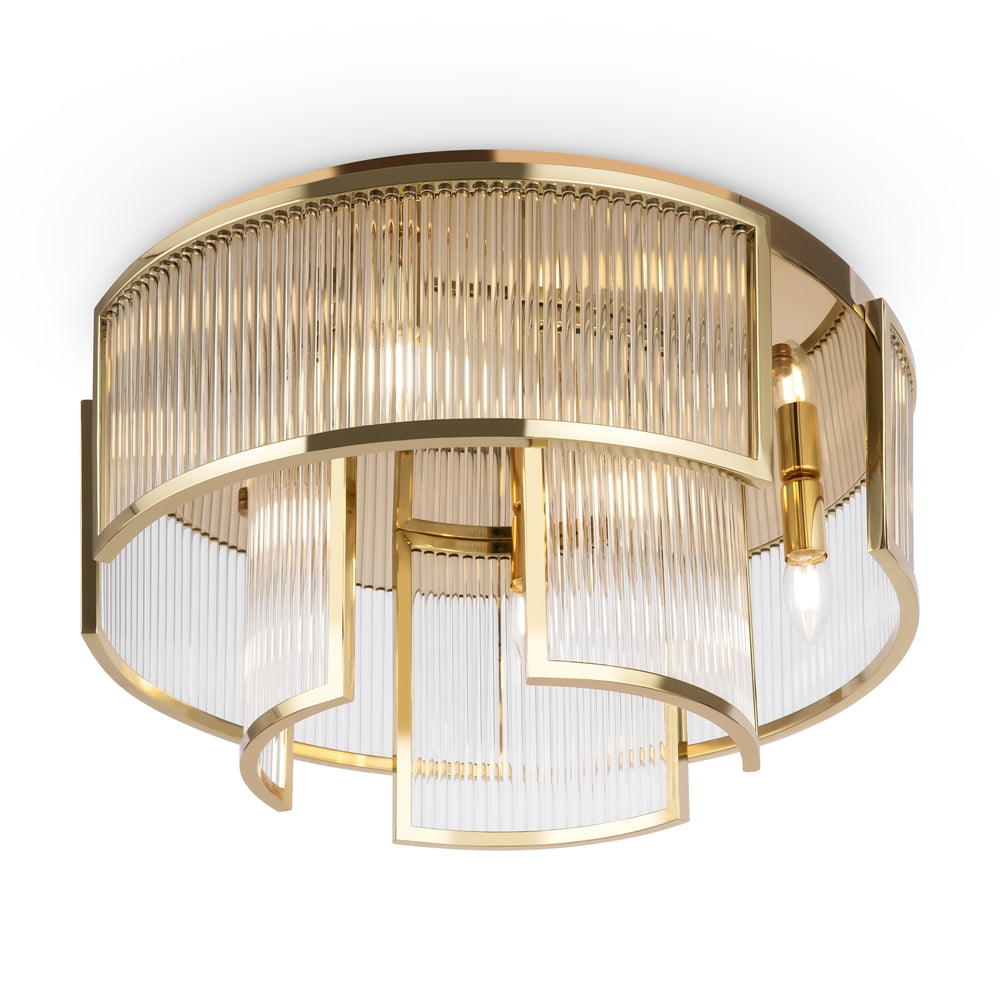 Frame Flush Ceiling Light- Gold