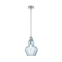 Eustoma Pendant Light - Nickel & Blue/Nickel & Transparent Finish