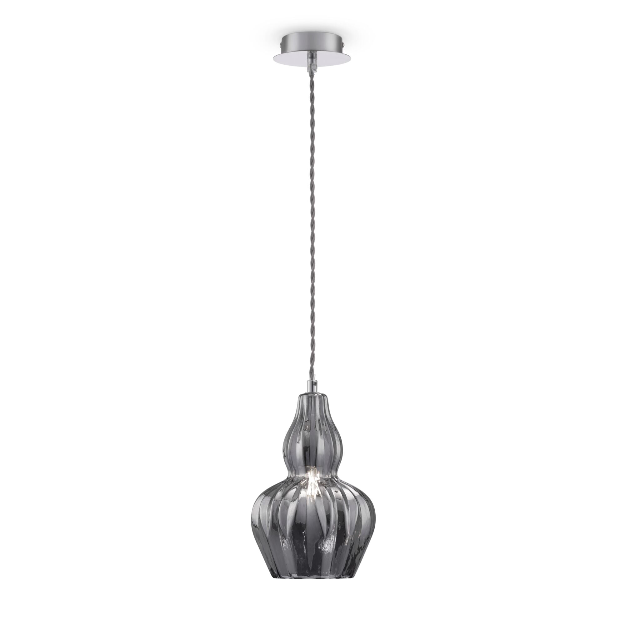 Eustoma Pendant Light - Nickel & Blue/Nickel & Transparent Finish