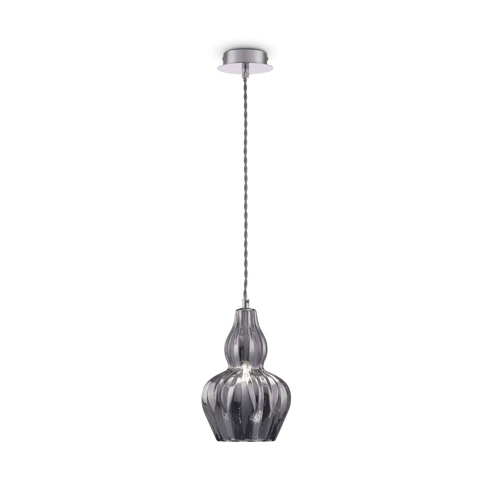 Eustoma Pendant Light - Nickel & Blue/Nickel & Transparent Finish