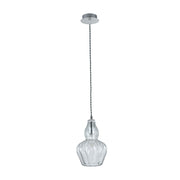 Eustoma Pendant Light - Nickel & Blue/Nickel & Transparent Finish