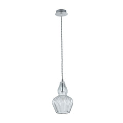 Eustoma Pendant Light - Nickel & Blue/Nickel & Transparent Finish