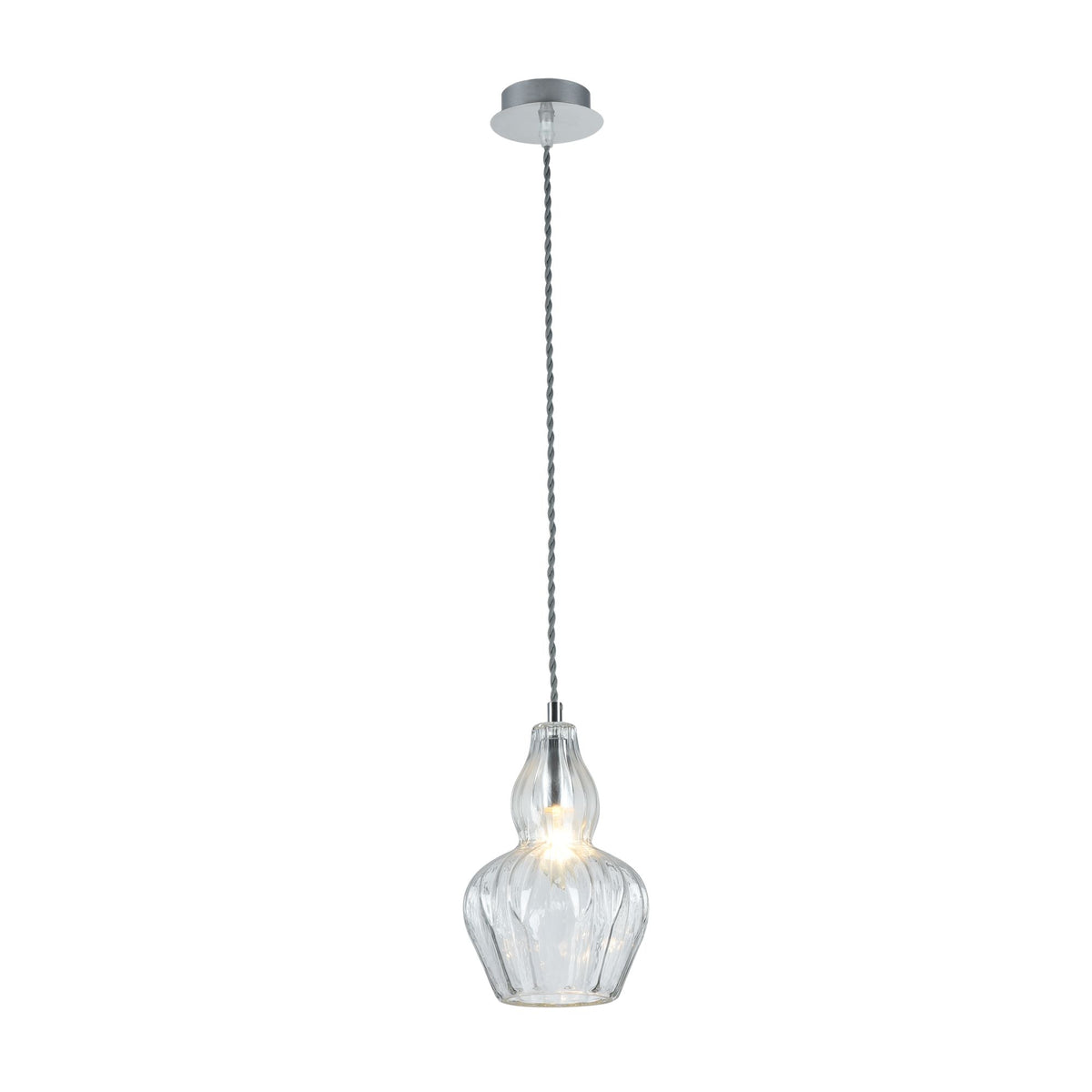 Eustoma Pendant Light - Nickel & Blue/Nickel & Transparent Finish