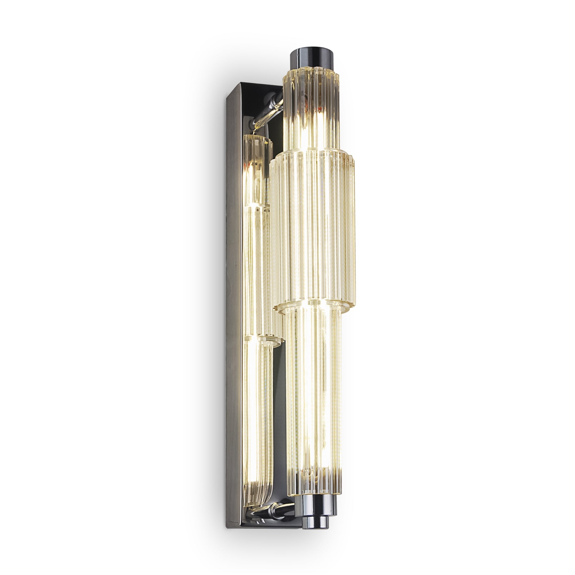 Verticale Indoor LED Wall Light - Chrome & Cognac/Chrome Finish