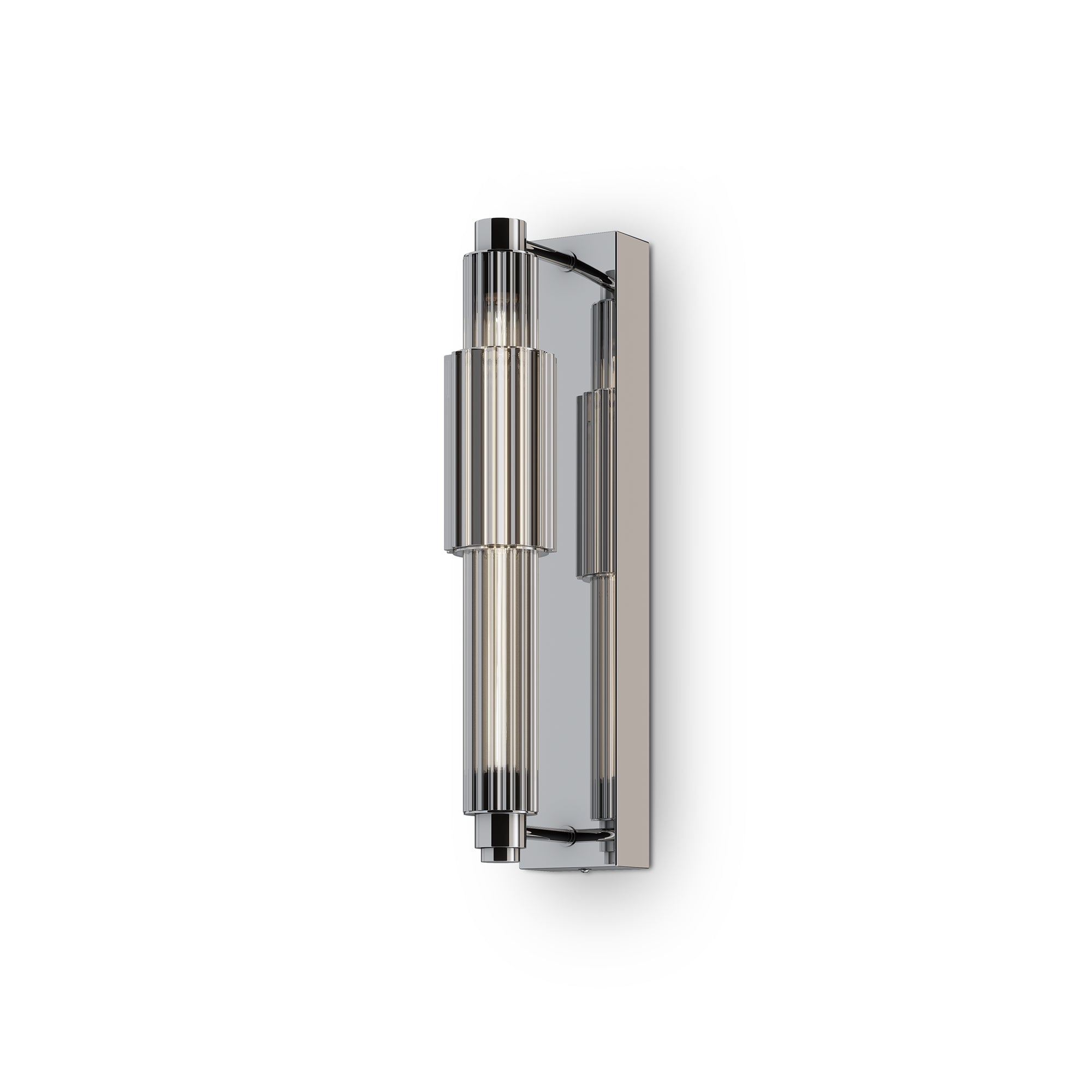Verticale Indoor LED Wall Light - Chrome & Cognac/Chrome Finish