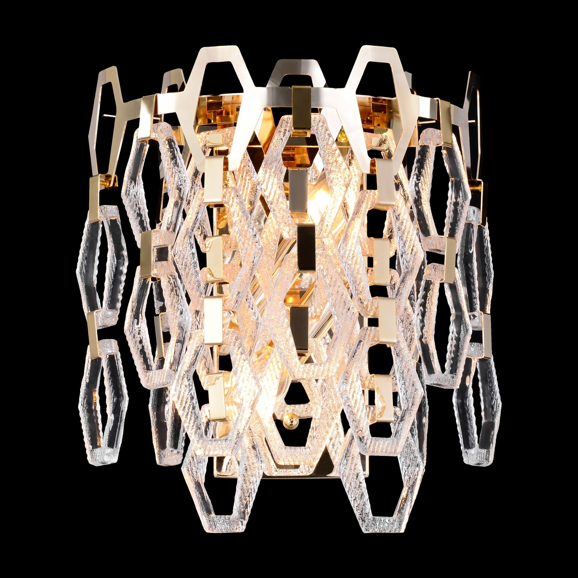 Tissage Indoor Double Wall Lights - Gold Finish