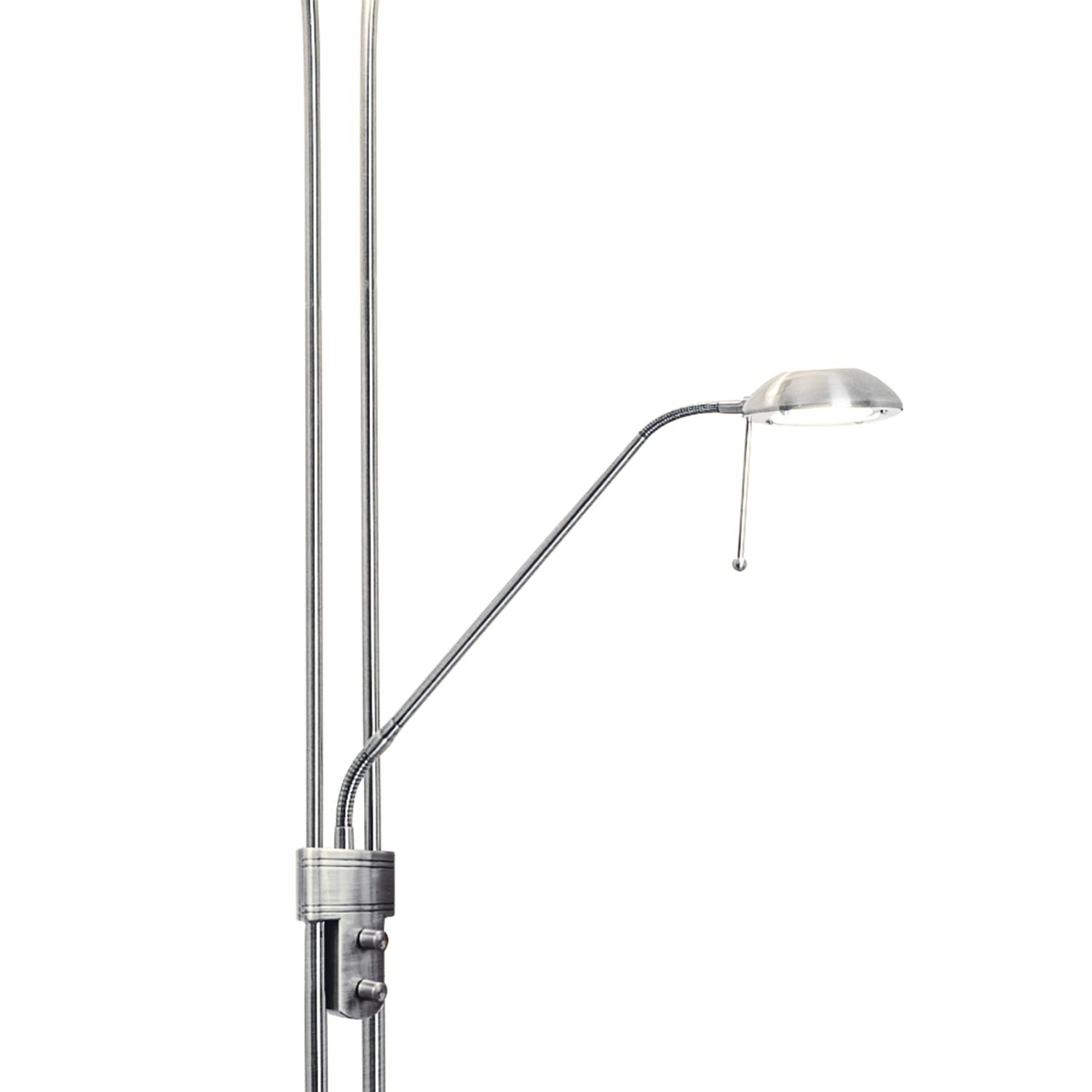 Montana Floor Lamp Antique Brass/Satin Chrome