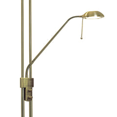 Montana Floor Lamp Antique Brass/Satin Chrome