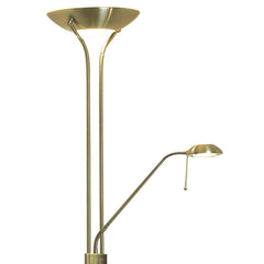 Montana Floor Lamp Antique Brass/Satin Chrome