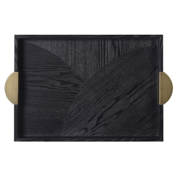 Black Wooden Tray with Gold Handle- Christmas Gift