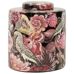 Parrot 8''/9" Jar - Pink & Black Finish