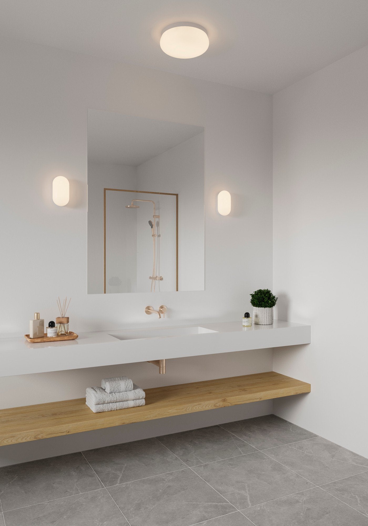 Foam Ceiling Light- Black/ White Finish