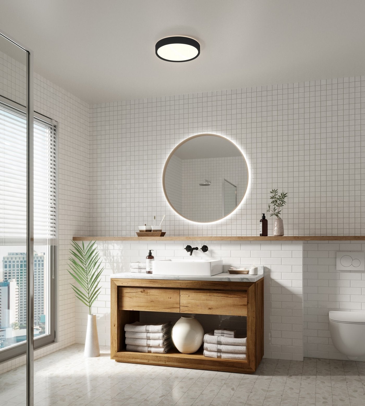 Noxy 3000/4000K 3-Step Ceiling light-  Black/ White