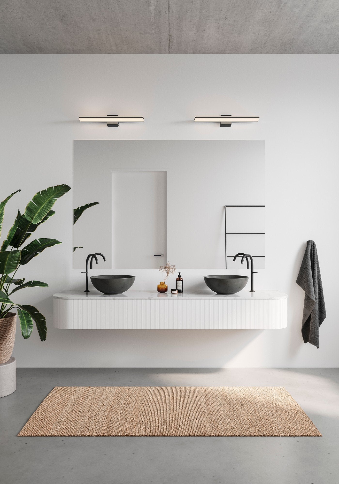 Tinia 60' Wall light- Black/ White Finishes