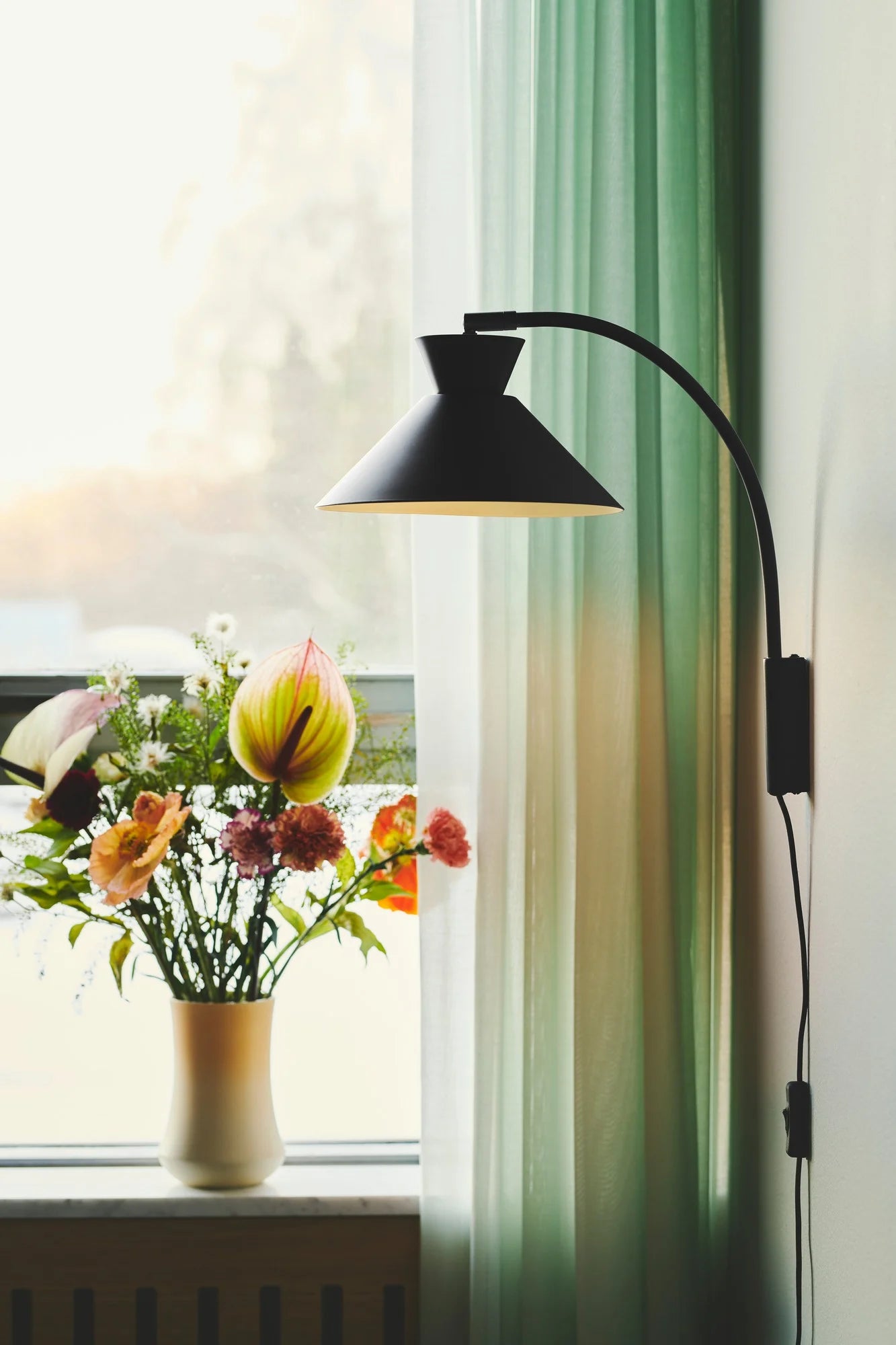 Dial Wall Light- Black/ Grey/ White Finishes