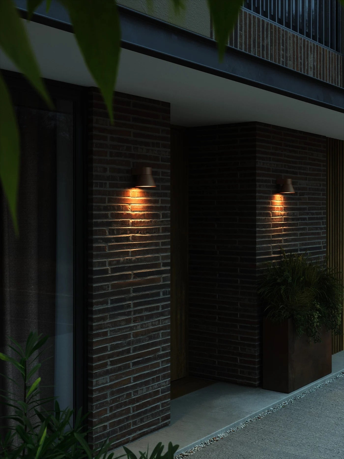 Kyklop Cone Wall light- Rusty/ Black Finish