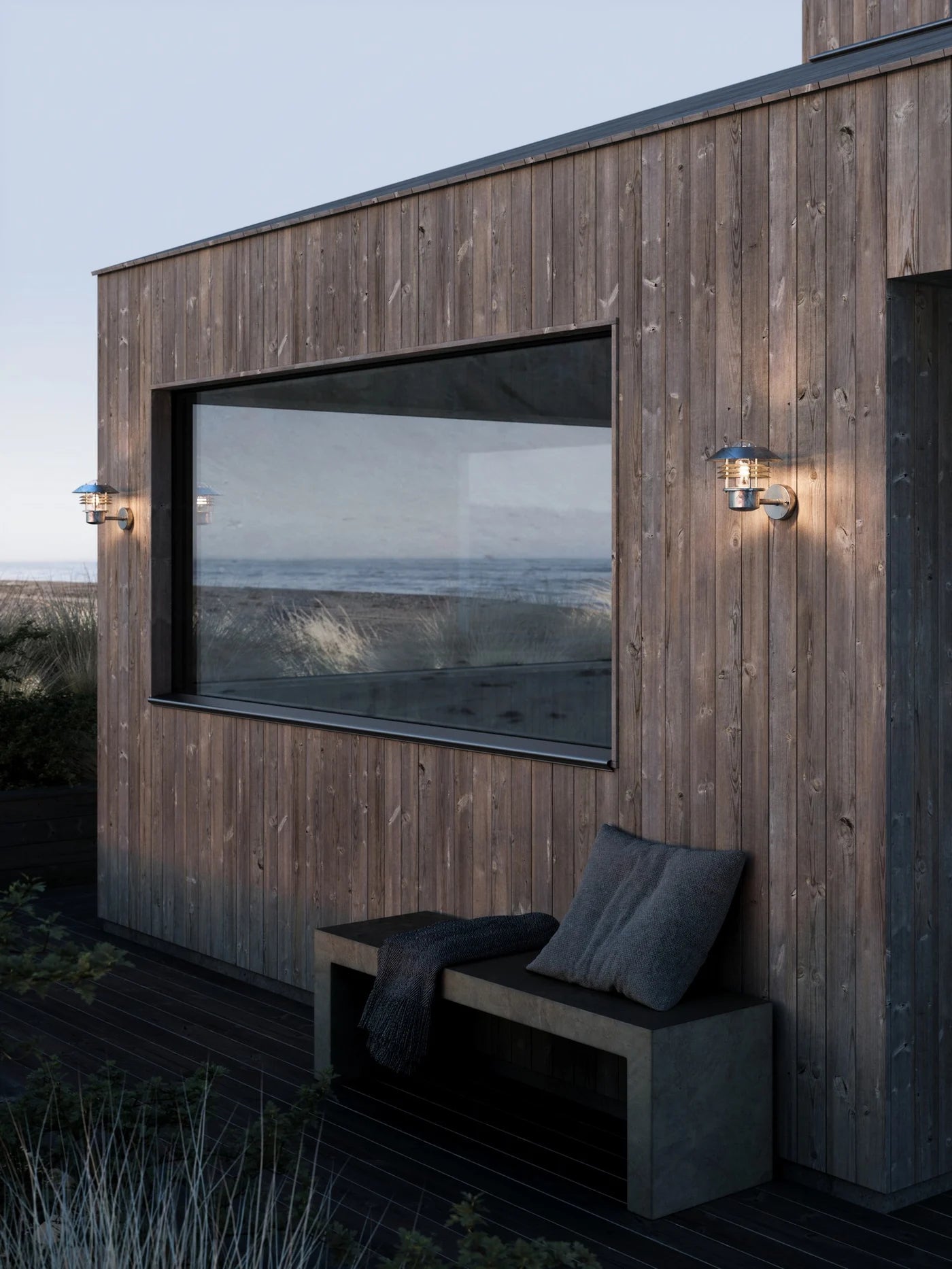 Vejers Up/ Down light- Galvanized/ Black Finish