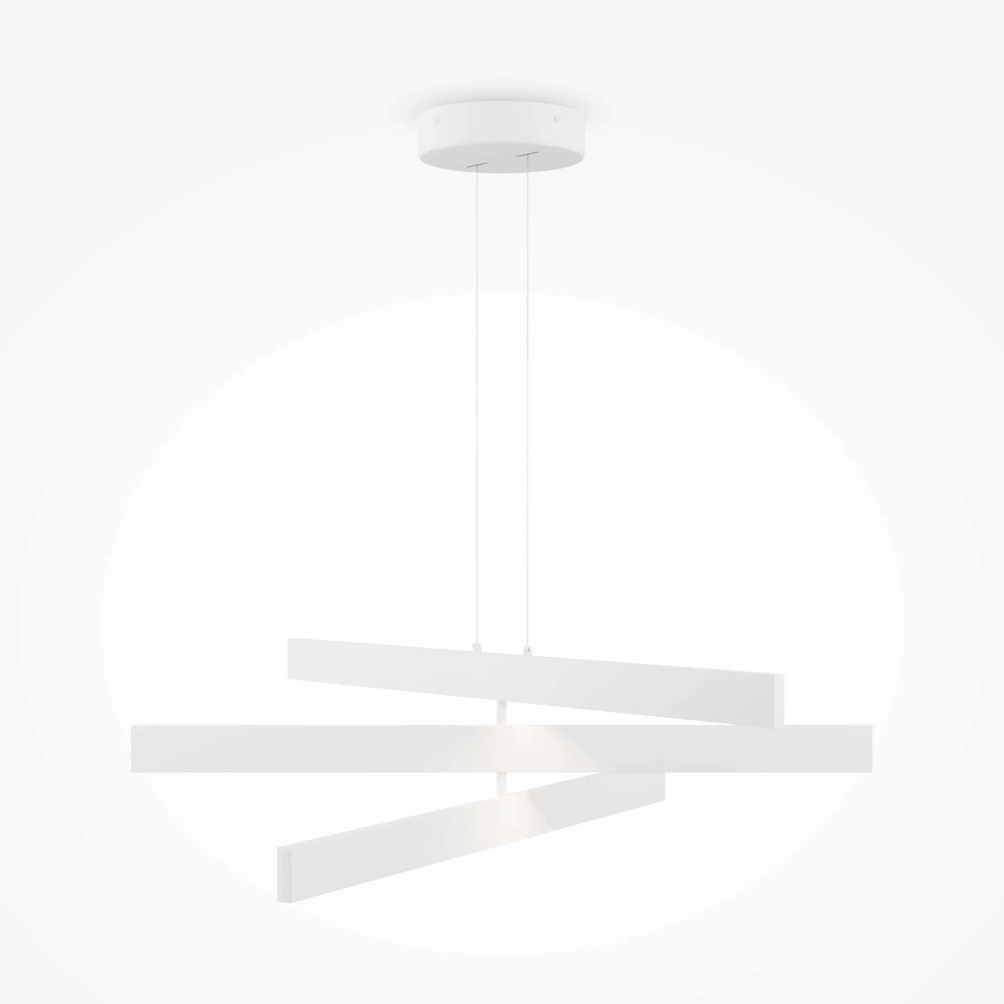 Origami LED Hanging Light - Black/White Finish