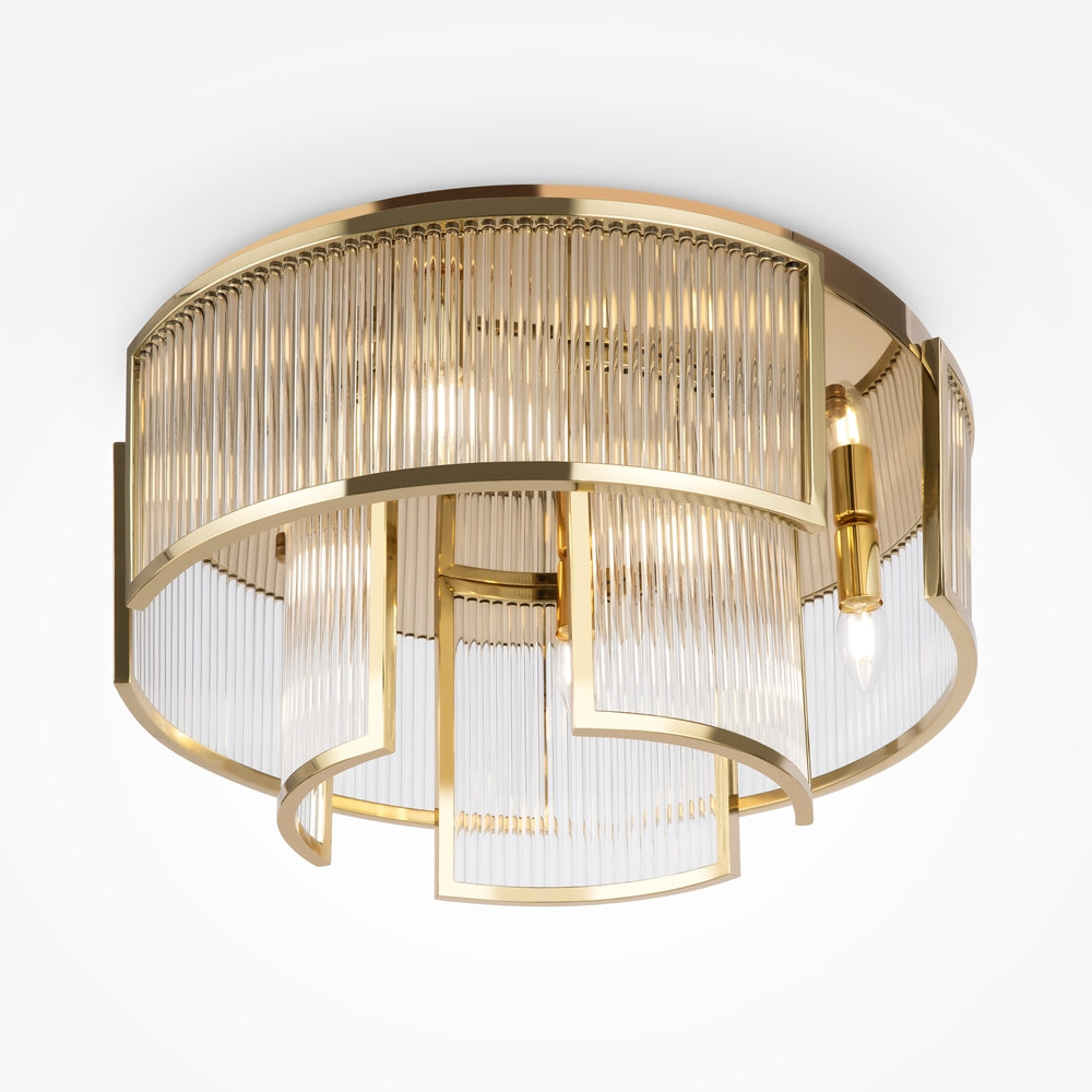 Frame Flush Ceiling Light- Gold