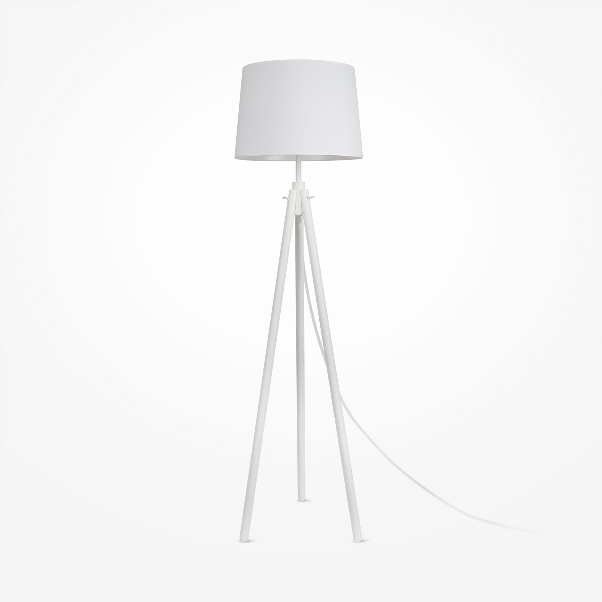 Calvin Floor lamp E27 - Beige/Black/White Finish