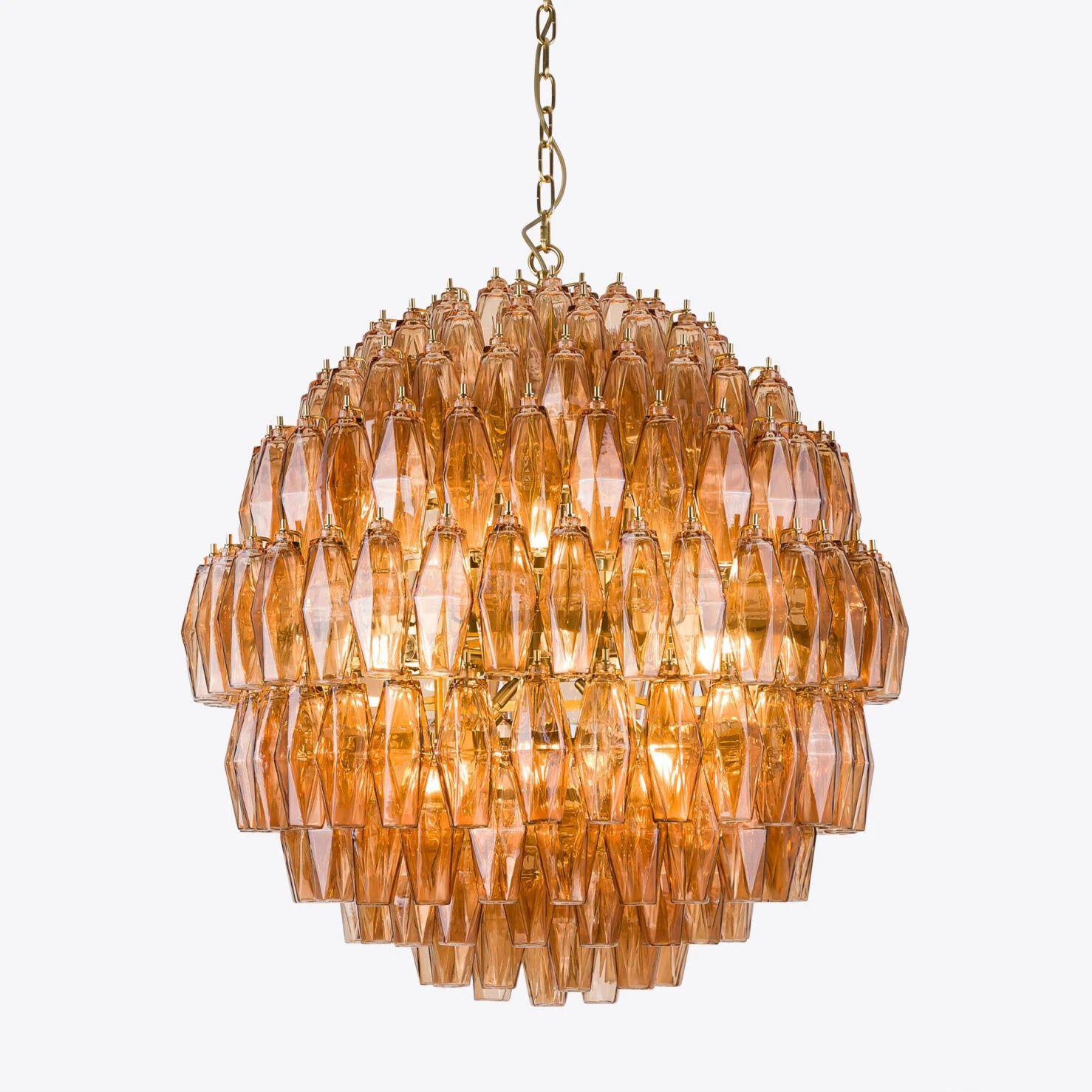 Pallina Chandelier- Amber/ Clear Finishes