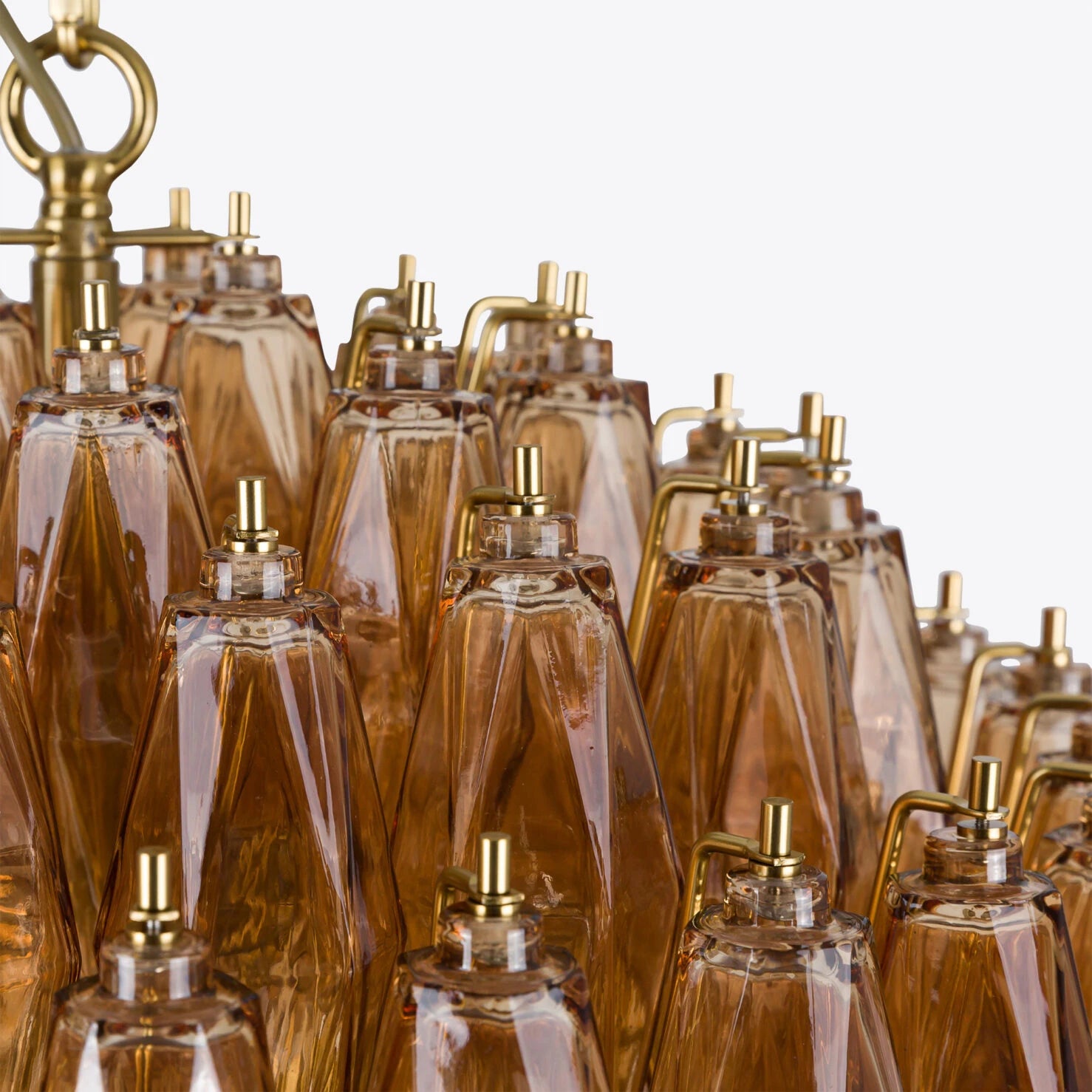 Pallina Chandelier- Amber/ Clear Finishes