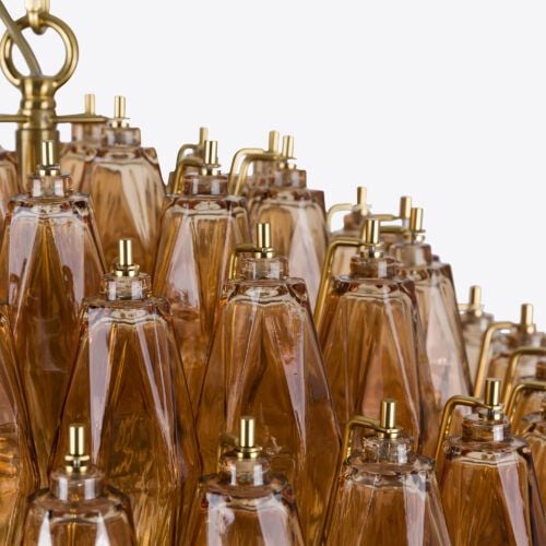 Pallina Chandelier- Amber/ Clear Finishes