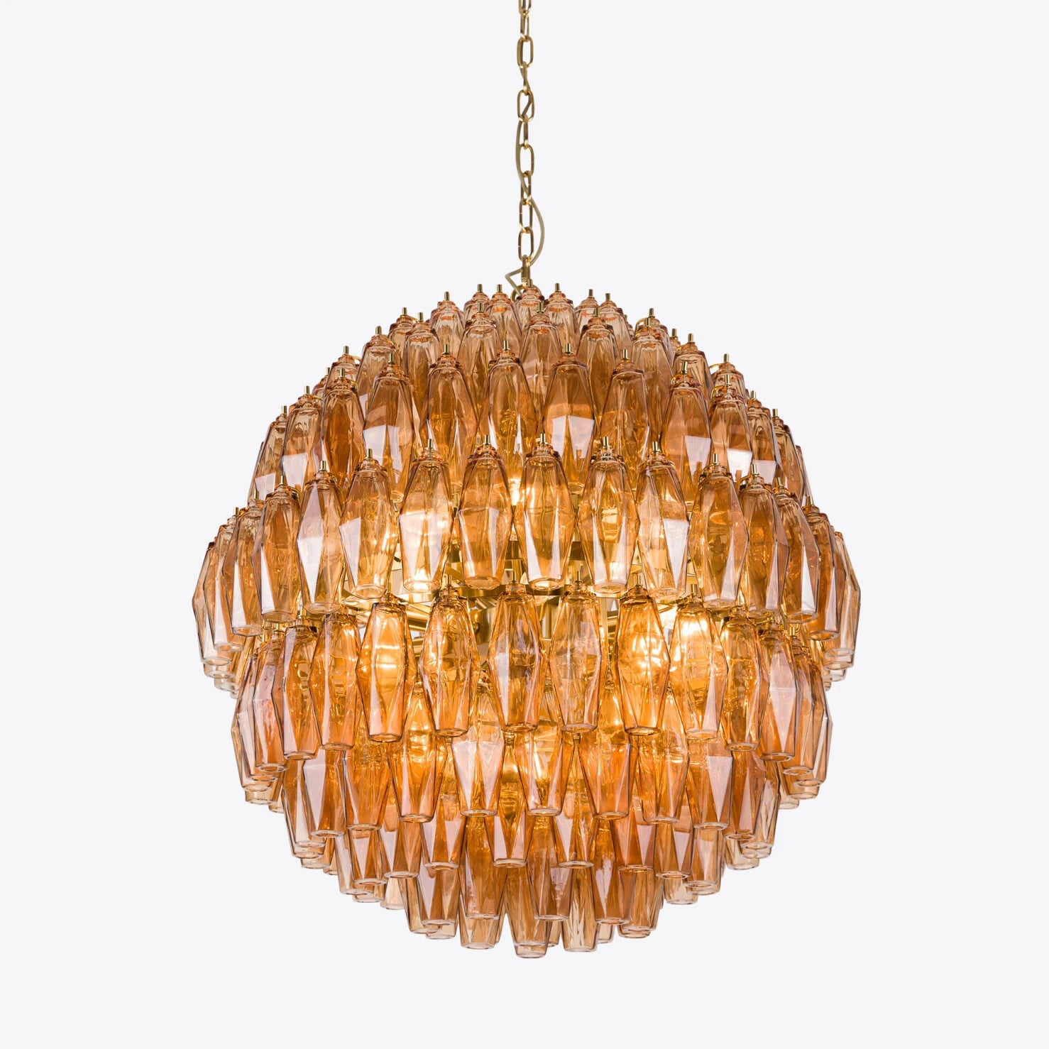 Pallina Chandelier- Amber/ Clear Finishes