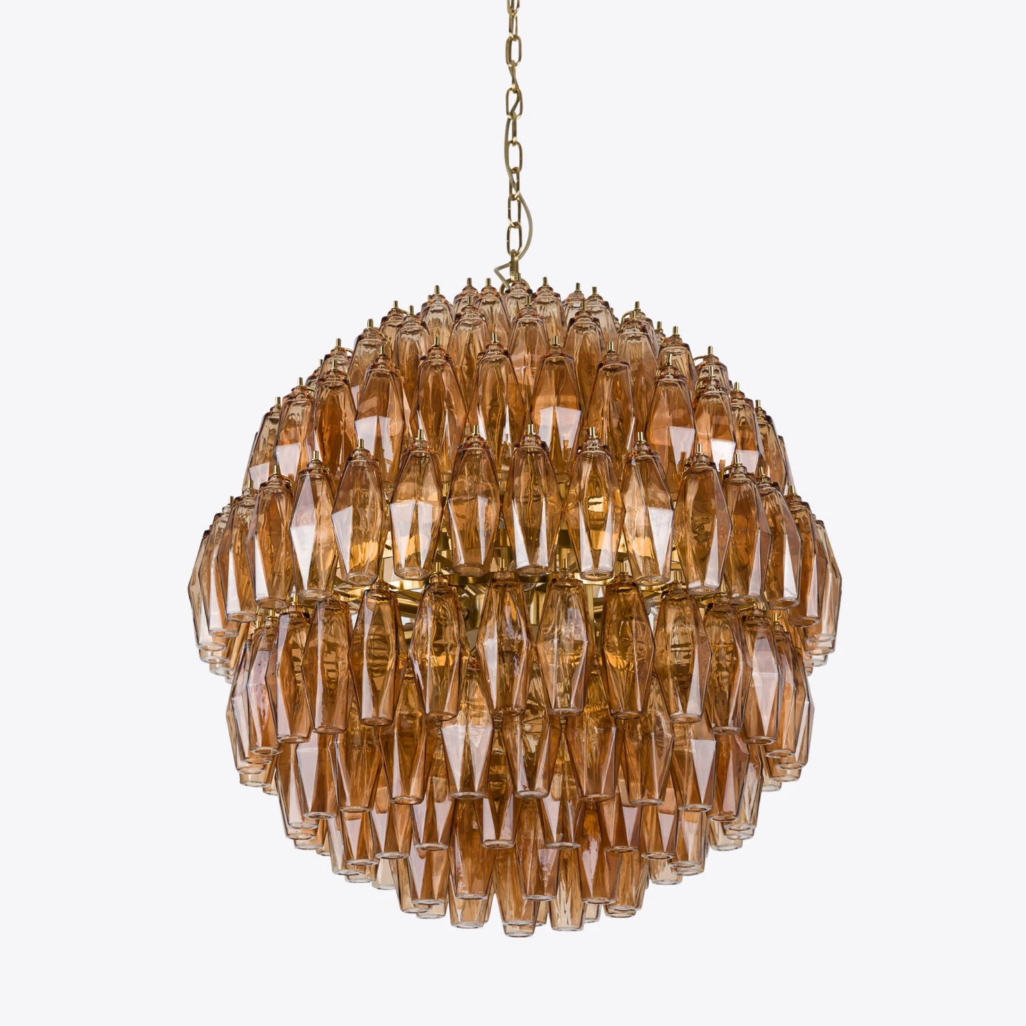 Pallina Chandelier- Amber/ Clear Finishes