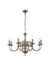 Montgomery 3/5/8Lt Multi-Arm Pendant Pewter Finish