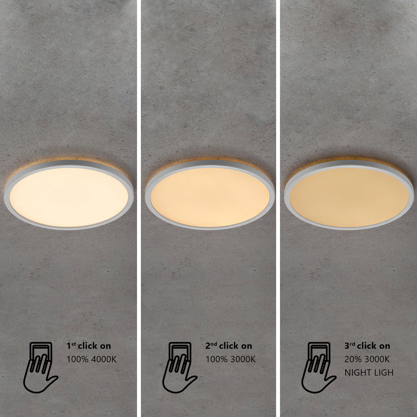 Oja 29'/42' IP54 3000/4000K Ceiling Light- Black/ Chrome Finishes
