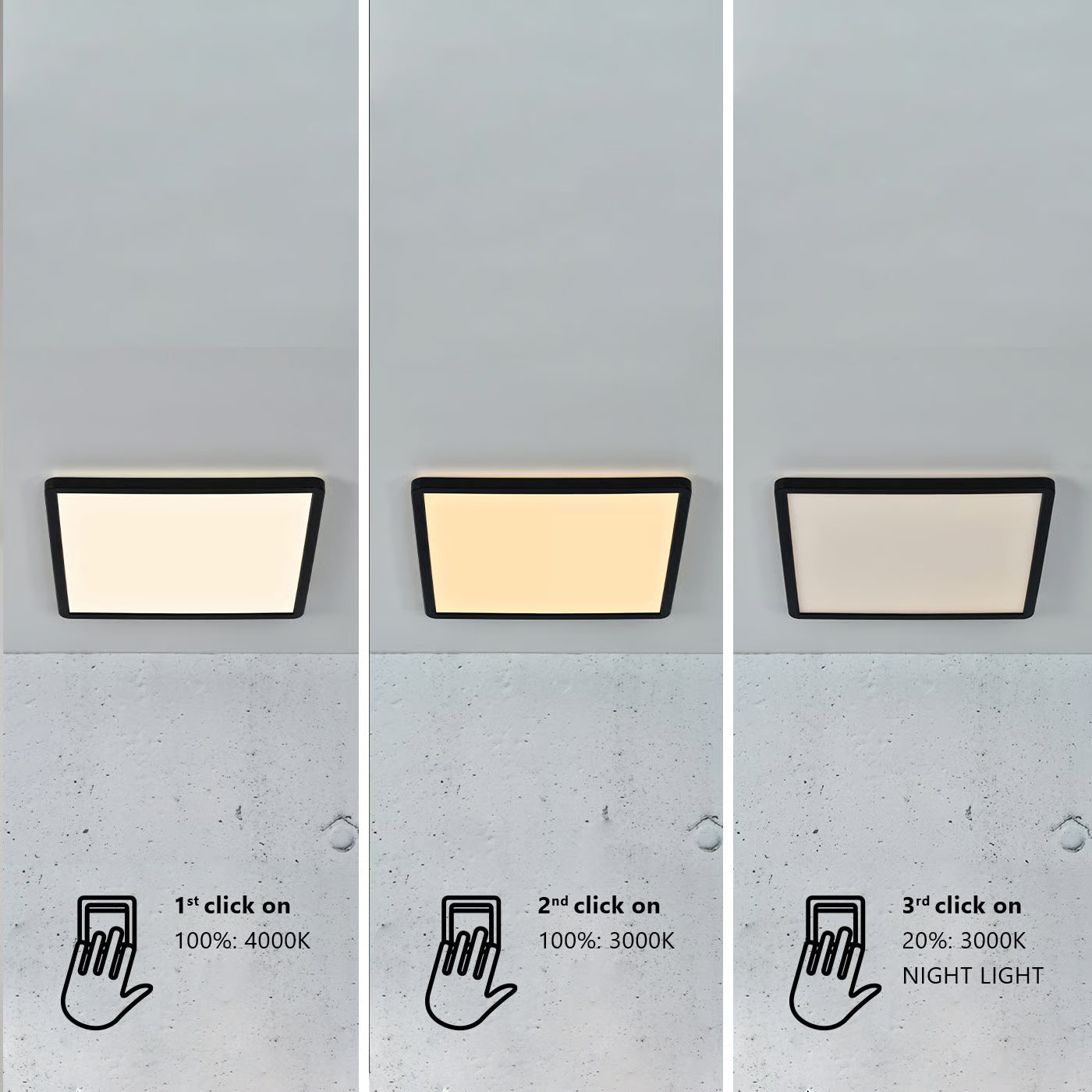 Oja 29'/42' IP54 3000/4000K Ceiling Light- Black/ Chrome Finishes