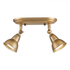 Nathaniel 2Lt Plate Spotlight - Aged Brass