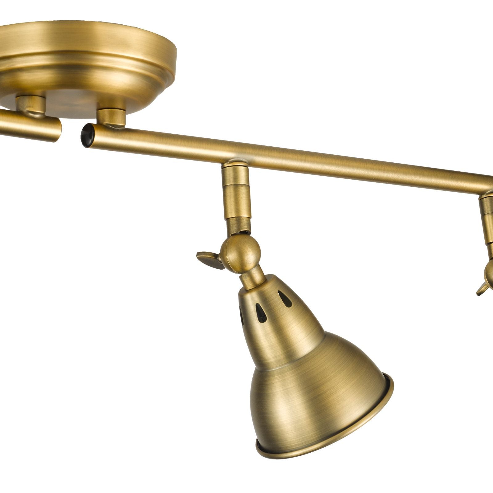 Nathaniel 4 Light Bar Spotlight-  Aged Brass